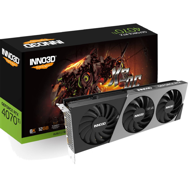 Видеокарта Inno3D GeForce RTX 4070 Ti X3 OC (N407T3-126XX-186148N)