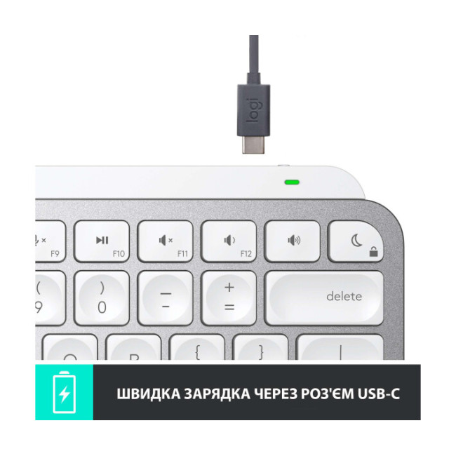 Клавиатура Logitech MX Keys Mini Minimalist US Pale Grey (920-010499)