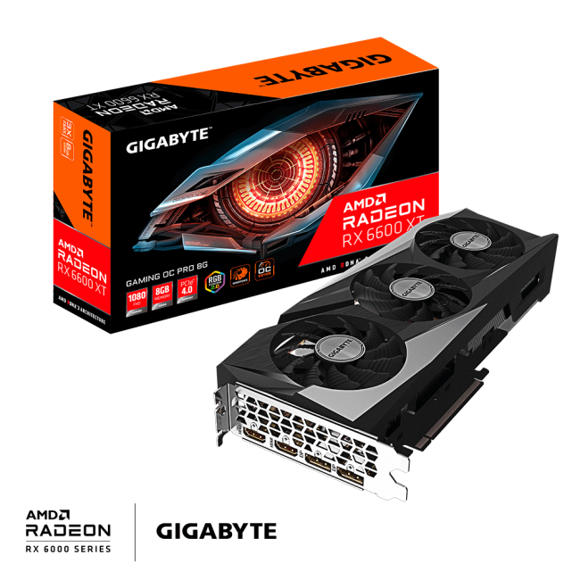 Видеокарта Gigabyte Radeon RX 6600 XT 8Gb GAMING PRO OC (GV-R66XTGAMINGOC PRO-8GD)