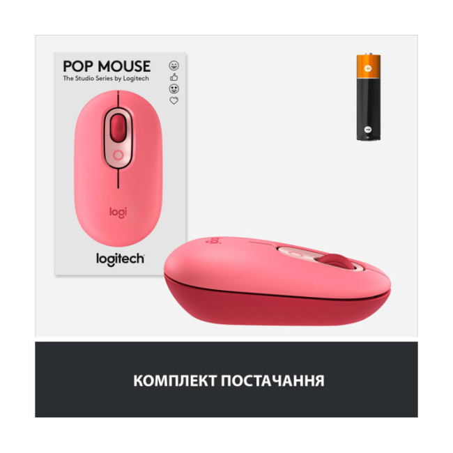 Logitech POP Mouse Bluetooth Heartbreaker Rose (910-006548)