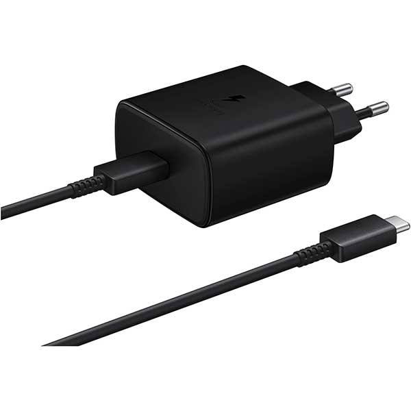 Зарядний пристрій Samsung USB-C Wall Charger with Cable USB-C 45W Black (EP-TA845XBEGRU)