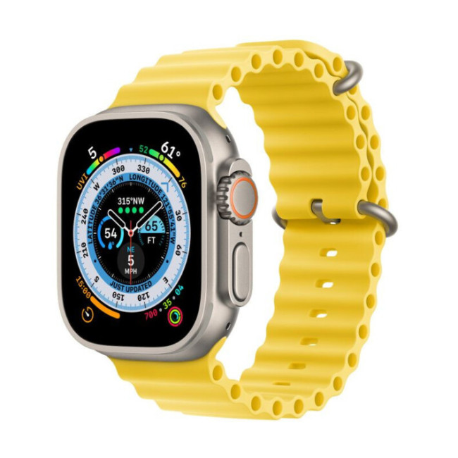 Apple Watch Ultra GPS + Cellular 49mm Titanium Case with Yellow Ocean Band (MNH93/MNHG3)