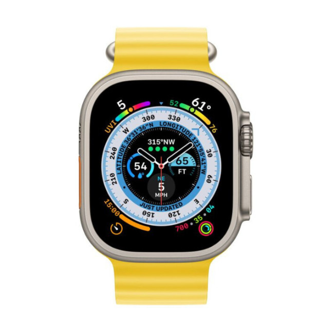 Apple Watch Ultra GPS + Cellular 49mm Titanium Case with Yellow Ocean Band (MNH93/MNHG3)