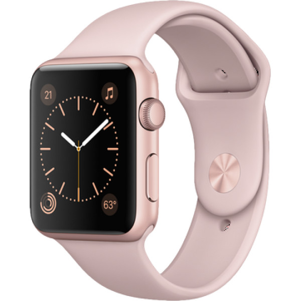 Умные часы Apple Watch 42mm Series 1 Rose Gold Aluminum Case with Pink Sand Sport Band (MQ112)