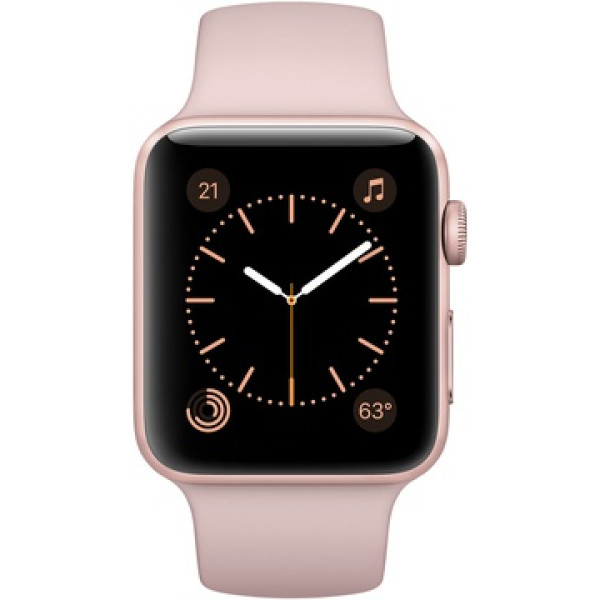 Умные часы Apple Watch 42mm Series 1 Rose Gold Aluminum Case with Pink Sand Sport Band (MQ112)
