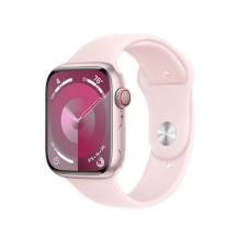 Apple Watch Series 9 GPS + Cellular 45mm Pink Alu. Case w. Light Pink Sport Band - S/M (MRMK3)