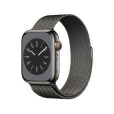 Apple Watch Series 8 GPS + Cellular 45mm Graphite S. Steel Case w. Milanese Loop Graphite (MNKW3/MNK