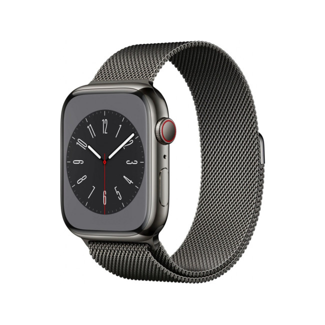 Apple Watch Series 8 GPS + Cellular 45mm Graphite S. Steel Case w. Milanese Loop Graphite (MNKW3/MNK