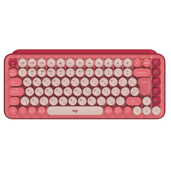 Logitech POP Keys Wireless Mechanical Keyboard Heartbreaker Rose (920-010718)