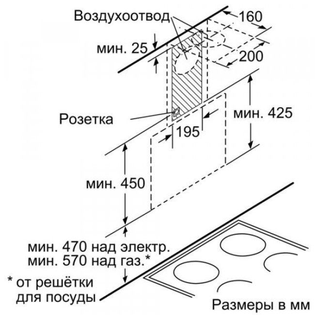 Вытяжка Bosch Bosch DWK065G20R