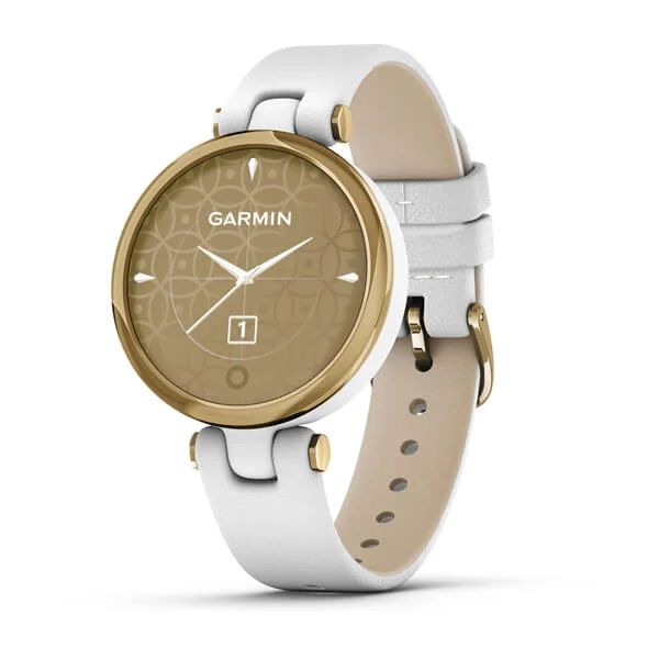 Garmin Lily Classic Edition - Light Gold Bezel w. White Case and Italian L. Band (010-02384-B3/A3)