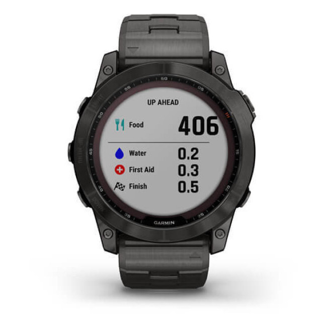 Garmin Fenix 7X Sapphire Solar C. Grey DLC Titanium w. Carbon Grey DLC Vented T. Band (010-02541-27)