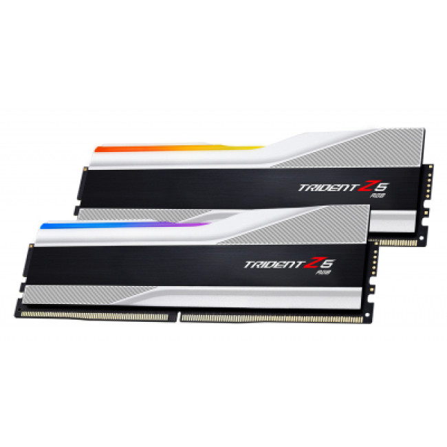 Модуль памяти G.Skill DDR5 32GB (2x16GB) 6000 MHz Trident Z5 RGB Silver (F5-6000J4040F16GX2-TZ5RS)