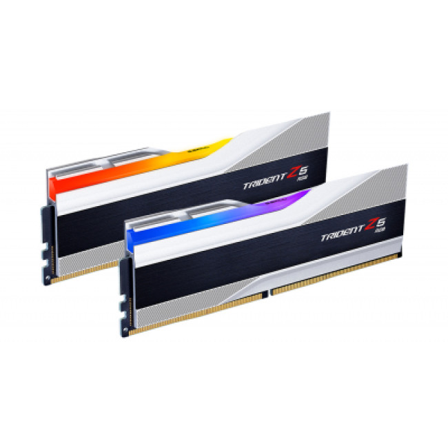 Модуль памяти G.Skill DDR5 32GB (2x16GB) 6000 MHz Trident Z5 RGB Silver (F5-6000J4040F16GX2-TZ5RS)