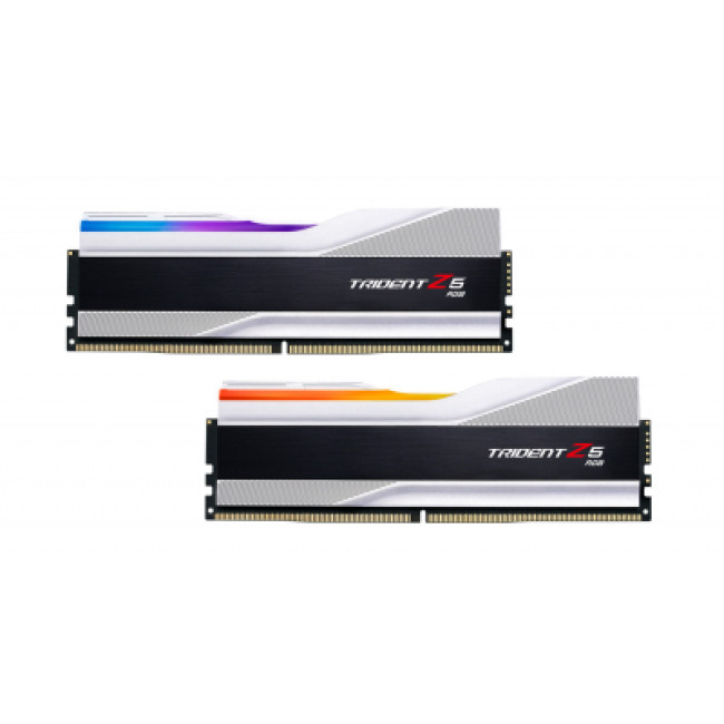 Модуль памяти G.Skill DDR5 32GB (2x16GB) 6000 MHz Trident Z5 RGB Silver (F5-6000J4040F16GX2-TZ5RS)