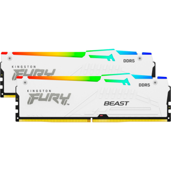 Kingston FURY 64 GB (2x32GB) DDR5 6000 MHz Beast RGB EXPO White (KF560C36BWEAK2-64)