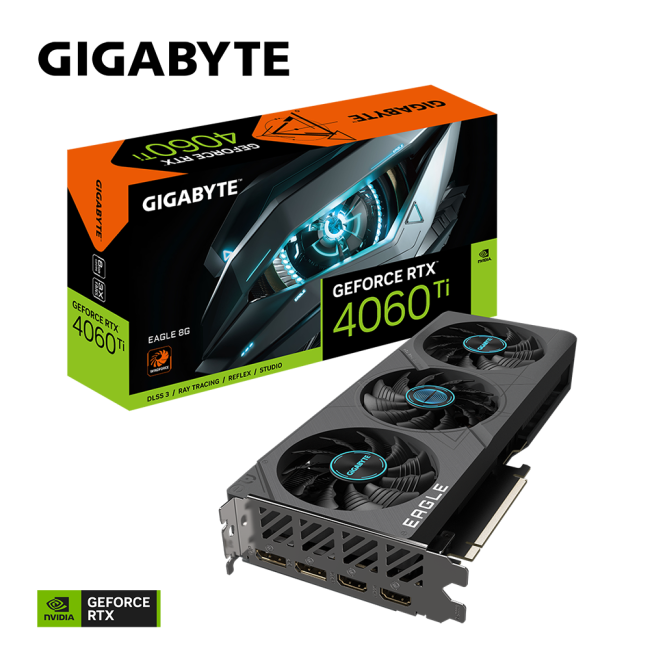 Видеокарта Gigabyte GeForce RTX 4060 Ti EAGLE 8G (GV-N406TEAGLE-8GD)