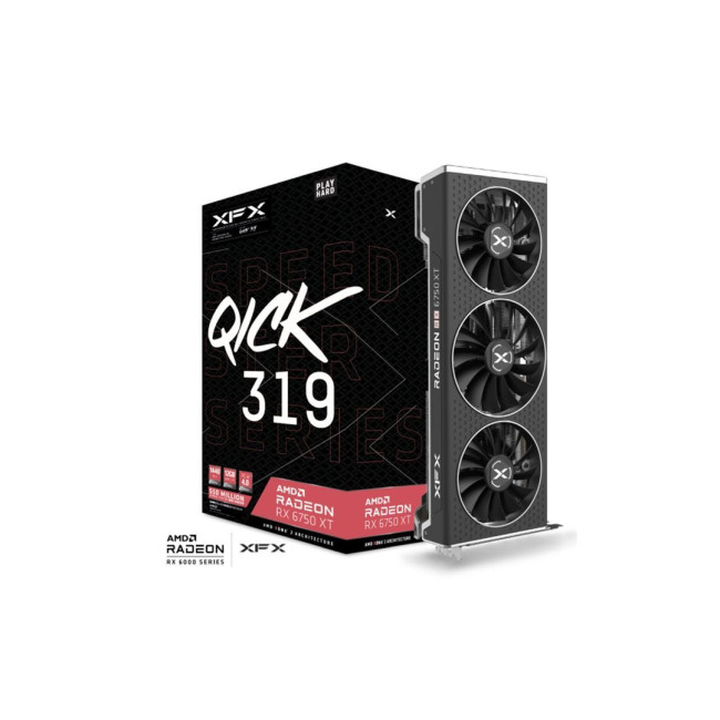 XFX Radeon RX 6750 XT Core SPEEDSTER QICK 319 12GB GDDR6 (RX-675XYJFDP)