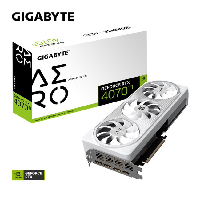 Gigabyte GeForce RTX4070Ti 12Gb AERO OC (GV-N407TAERO OCV2-12GD)