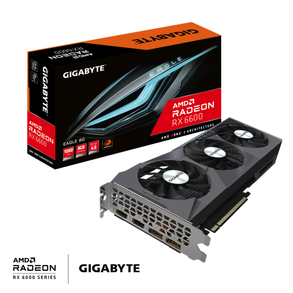 Видеокарта GIGABYTE Radeon RX 6600 8Gb EAGLE (GV-R66EAGLE-8GD)