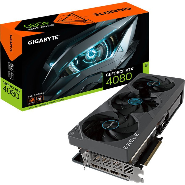 Видеокарта Gigabyte GeForce RTX 4080 16GB EAGLE OC (GV-N4080EAGLE OC-16GD)