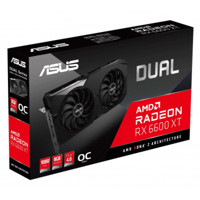 ASUS Radeon RX 6600 XT 8Gb DUAL OC (DUAL-RX6600XT-O8G)