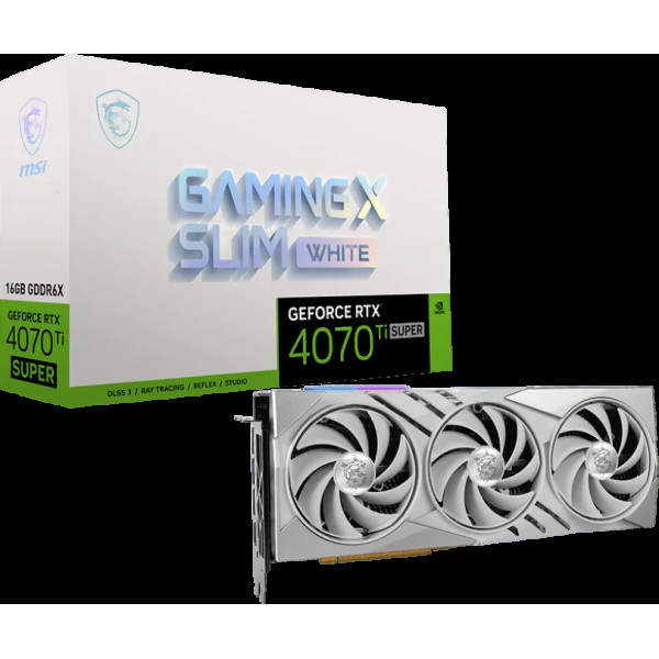 MSI GeForce RTX 4070 Ti SUPER GAMING X SLIM WHITE 16384MB (RTX 4070 Ti SUPER 16G GAMING X SLIM WHITE)