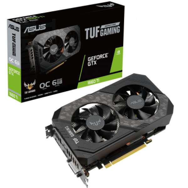Видеокарта ASUS GeForce GTX1660 Ti 6144Mb TUF OC EVO GAMING (TUF-GTX1660TI-O6G-EVO-GAMING)