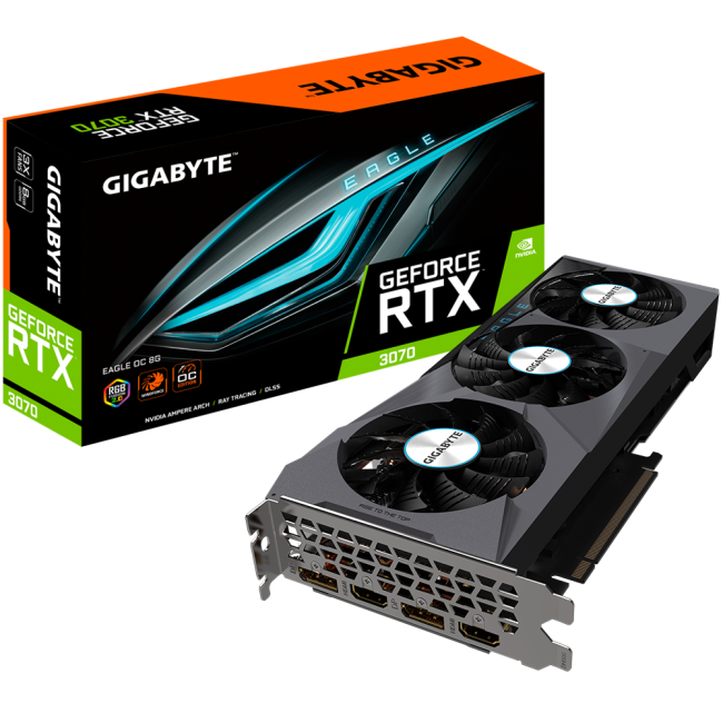 Видеокарта GIGABYTE GeForce RTX3070 8Gb EAGLE OC 2.0 LHR (GV-N3070EAGLE OC-8GD 2.0)