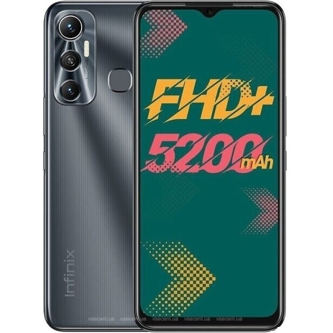 Смаpтфон Infinix Hot 11 4/128GB Polar Black