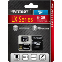 PATRIOT 64 GB microSDXC UHS-I + SD adapter + USB Reader PSF64GMCSXC10UK