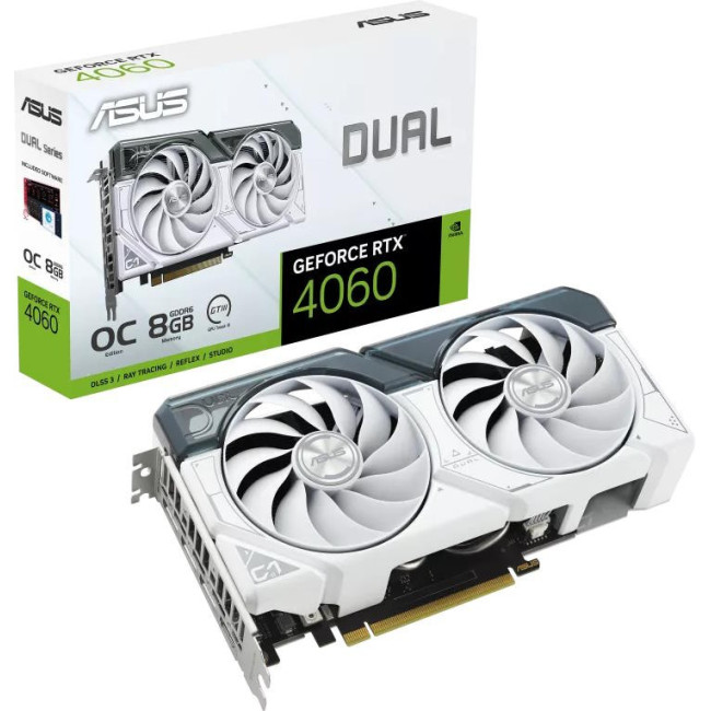 Asus GeForce RTX4060 8Gb DUAL OC WHITE (DUAL-RTX4060-O8G-WHITE)