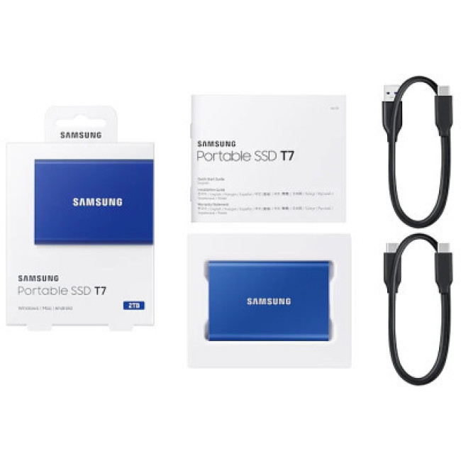 SSD накопитель Samsung T7 2 TB Indigo Blue (MU-PC2T0H/WW)