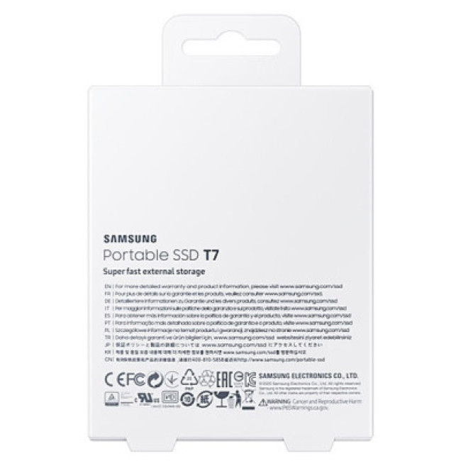 SSD накопитель Samsung T7 2 TB Indigo Blue (MU-PC2T0H/WW)