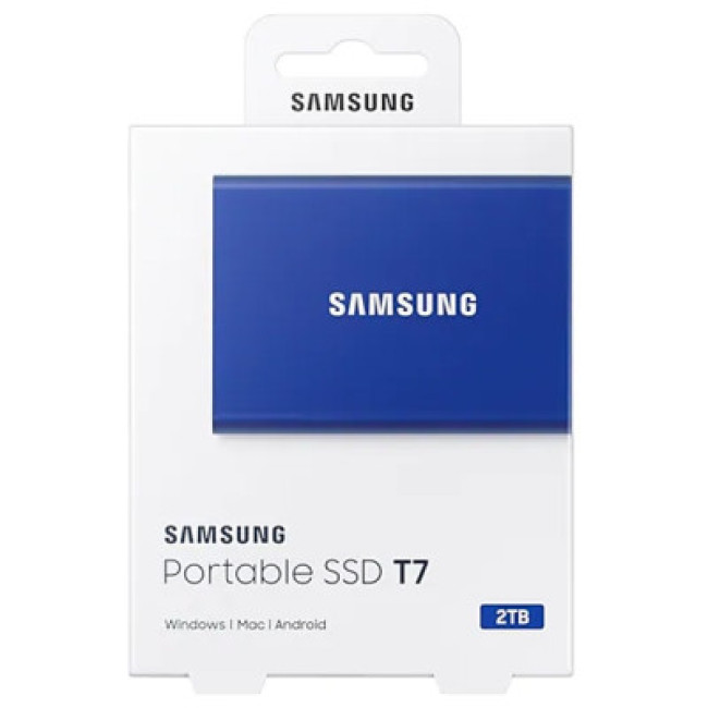 SSD накопитель Samsung T7 2 TB Indigo Blue (MU-PC2T0H/WW)