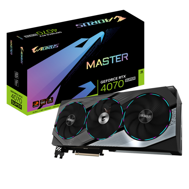 Видеокарта Gigabyte GeForce RTX4070 SUPER 12Gb AORUS MASTER (GV-N407SAORUS M-12GD)