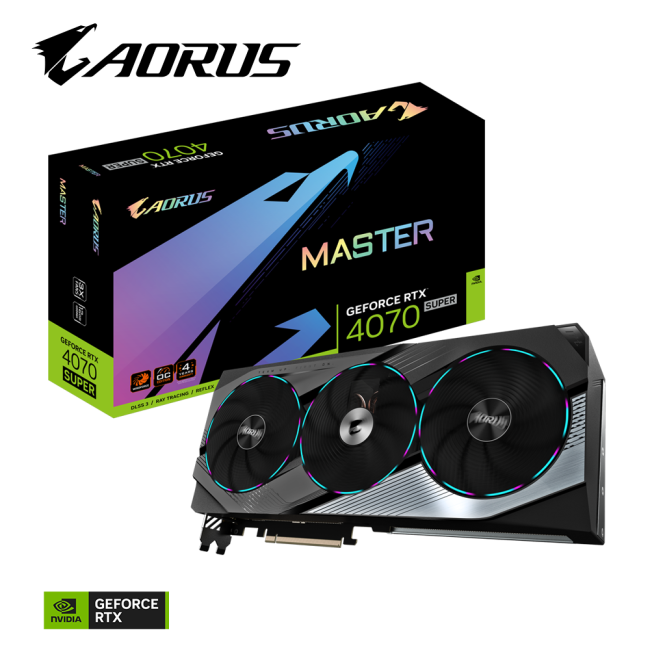 Видеокарта Gigabyte GeForce RTX4070 SUPER 12Gb AORUS MASTER (GV-N407SAORUS M-12GD)