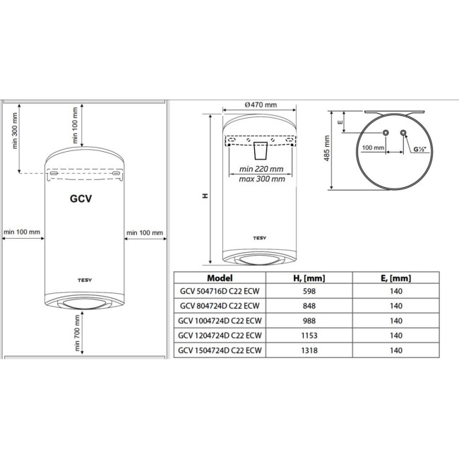 TESY GCV 804724D C22 ECW