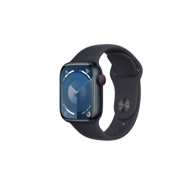 Apple Watch Series 9 GPS + Cellular 41mm Midnight Alu. Case w. Midnight Sport Band - S/M (MRHR3)