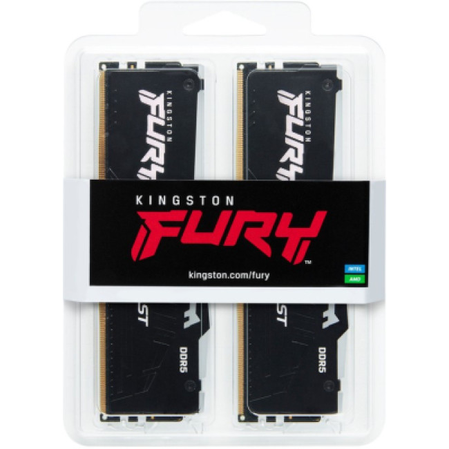 Модуль памяти Kingston Fury (ex.HyperX) DDR5 32GB 5200 MHz Beast RGB (KF552C40BBA-32)