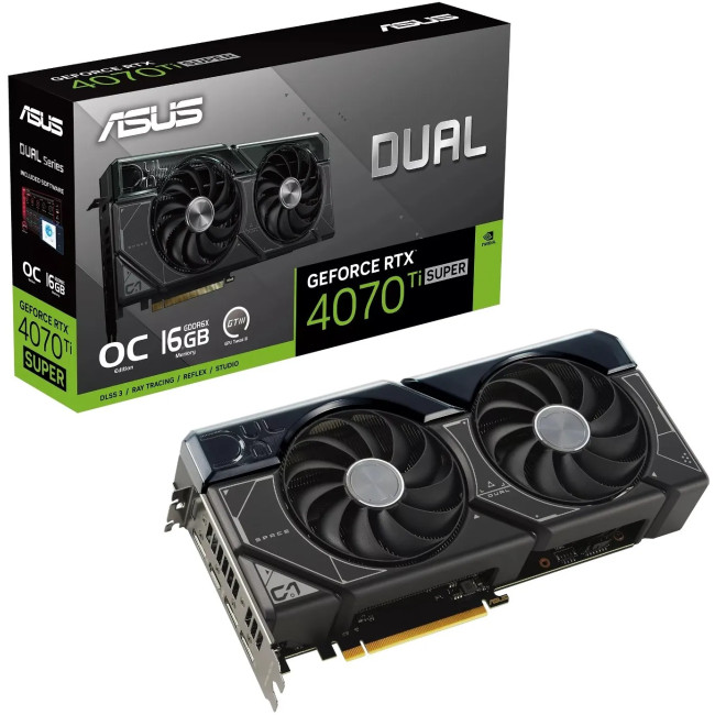 Видеокарта Asus Dual GeForce RTX 4070 Ti SUPER OC 16384MB (DUAL-RTX4070TIS-O16G)