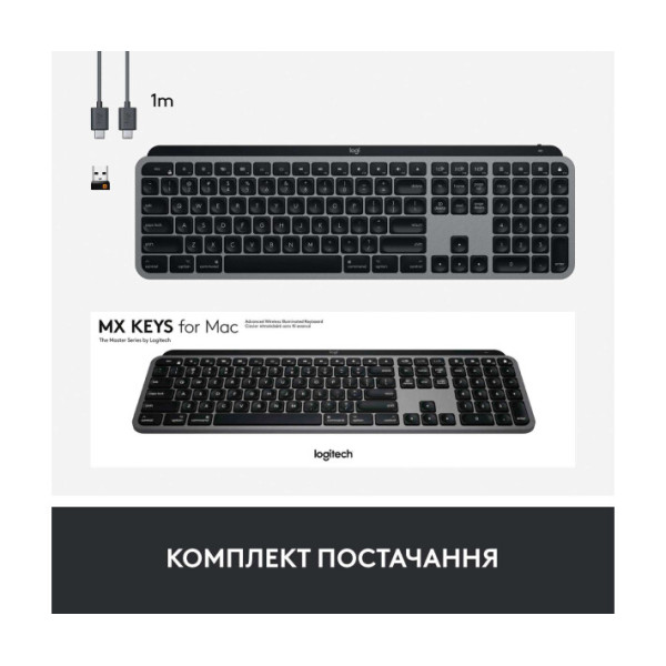 Logitech MX Keys for Mac Space Gray (920-009558)