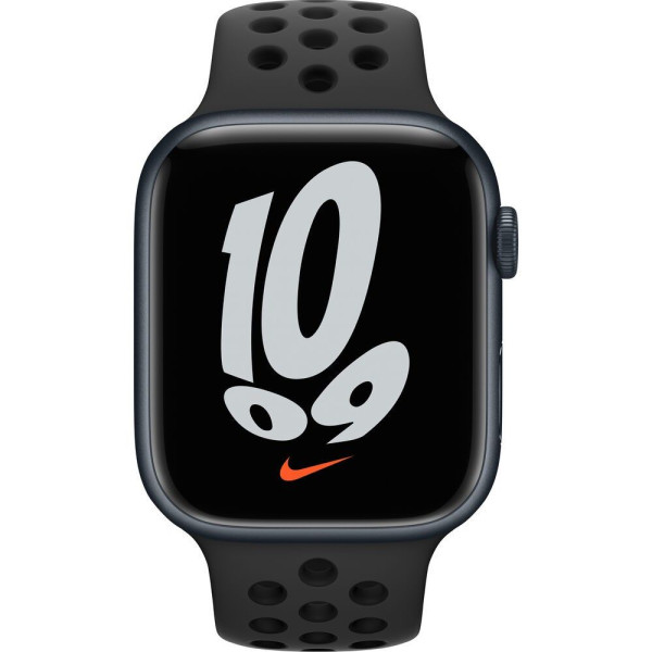 Apple Watch Nike Series 7 LTE 45mm Midnight Aluminum Case w. Anthracite/Black Nike S. Band (MKJL3+MKL53)