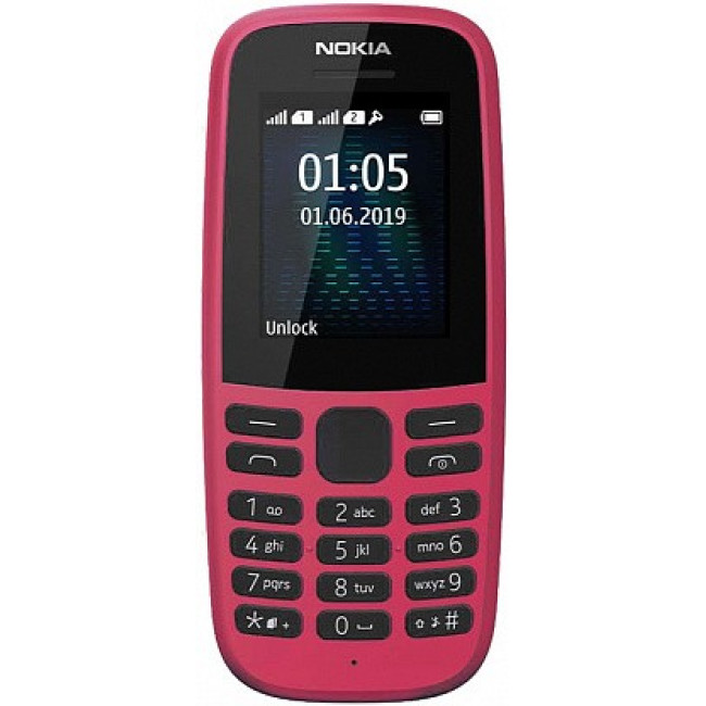 Мобільний телефон Nokia 105 Single Sim 2019 Pink (16KIGP01A13) (UA)