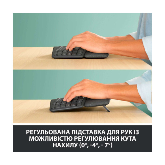 Клавиатура Logitech ERGO K860 Bluetooth/Wireless UA Black (920-010108, 920-010352)