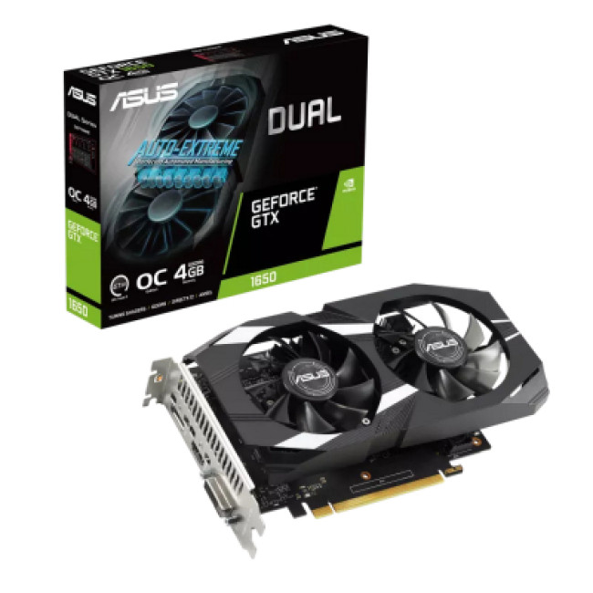 Видеокарта Asus GeForce GTX1650 4096Mb DUAL OC D6 V2 (DUAL-GTX1650-O4GD6-P-V2)