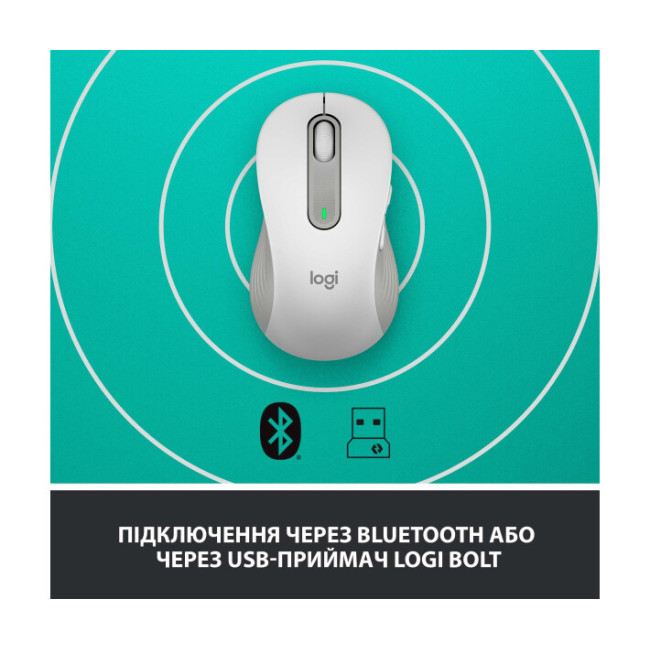 Мышь Logitech Signature M650 L Wireless Mouse LEFT Off-White (910-006240)