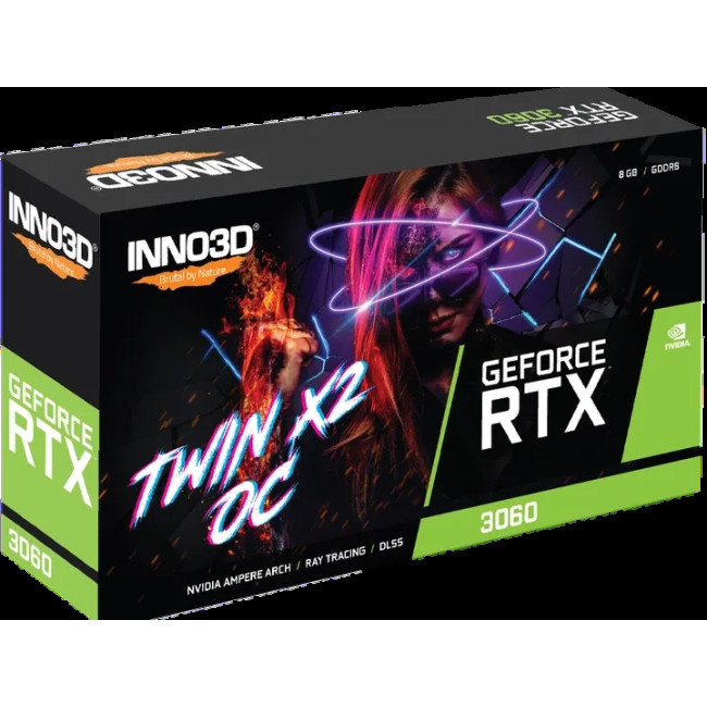 Видеокарта INNO3D GEFORCE RTX 3060 8GB TWIN X2 OC (N30602-08D6X-11902130)