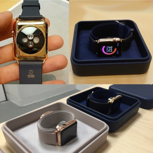 Умные часы Apple Watch Edition 38mm 18-Karat Yellow Gold Case with Black Sport Band (MKL52)