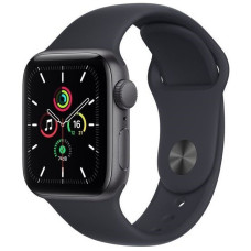 Apple Watch SE GPS 44mm Space Gray Aluminum Case with Midnight Sport Band (MKQ63)